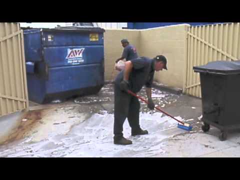 Pressure Washing A Grease Spill At A Denver Restaurant.mov