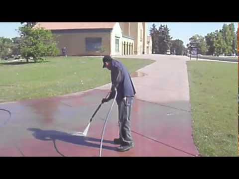 Pressure Washing At Denver's City Park Plaza
