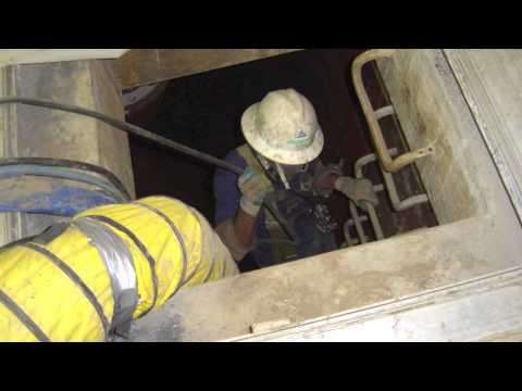 Pressure Washing A Confined Space Underground Tank.mov