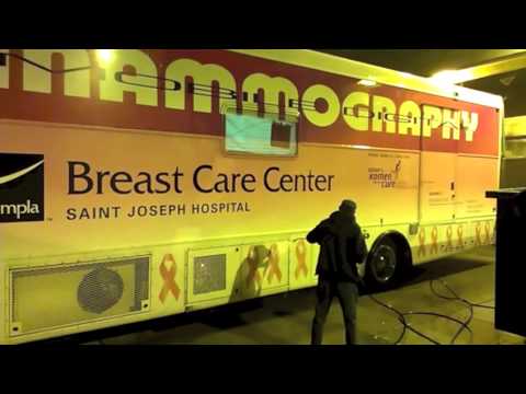 Pressure Washing A Mammography Van For St. Joseph's Breast Care Center - Video