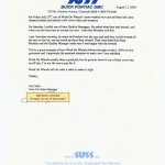 Suss Buick Endorsement Letter for Wash On Wheels