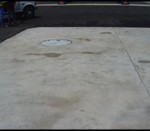 Tire marks after construction pressure washing