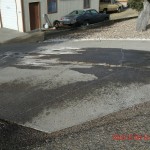 Tow Truck Hydraulic Spill Before Cleaning