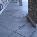 Sidewalk Stain Before Pressure Washing