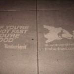 Ads Pressure Washed On Sidewalks In Downtown Denver