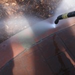 Pressure Washing Concrete Slurry Caused By Cutting Seams