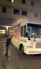Cleaning Mammography Van For St. Joseph's Breast Care Center 03