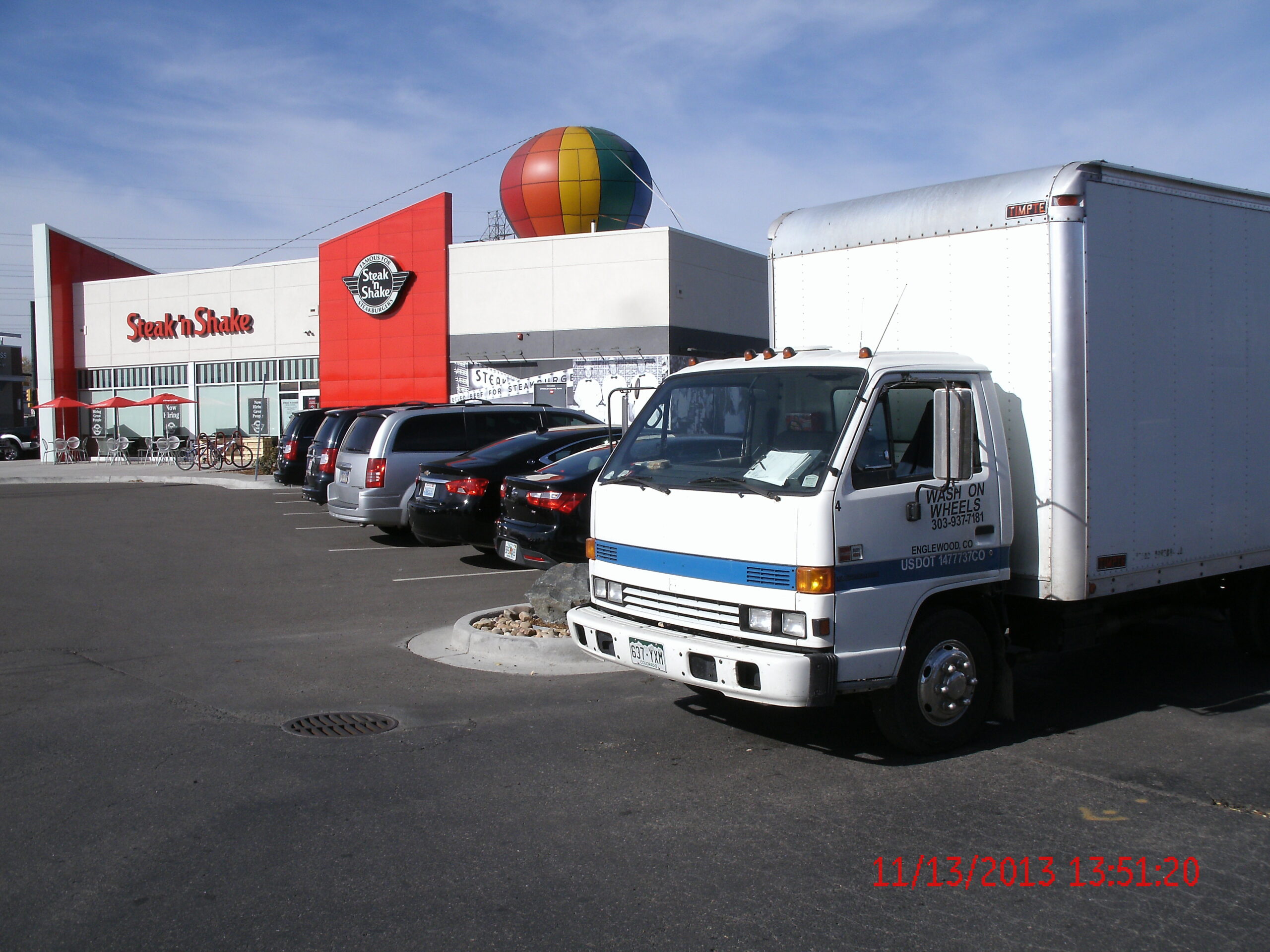 Pressure Washing the Steak and Shake Location in Sheridan, Colorado