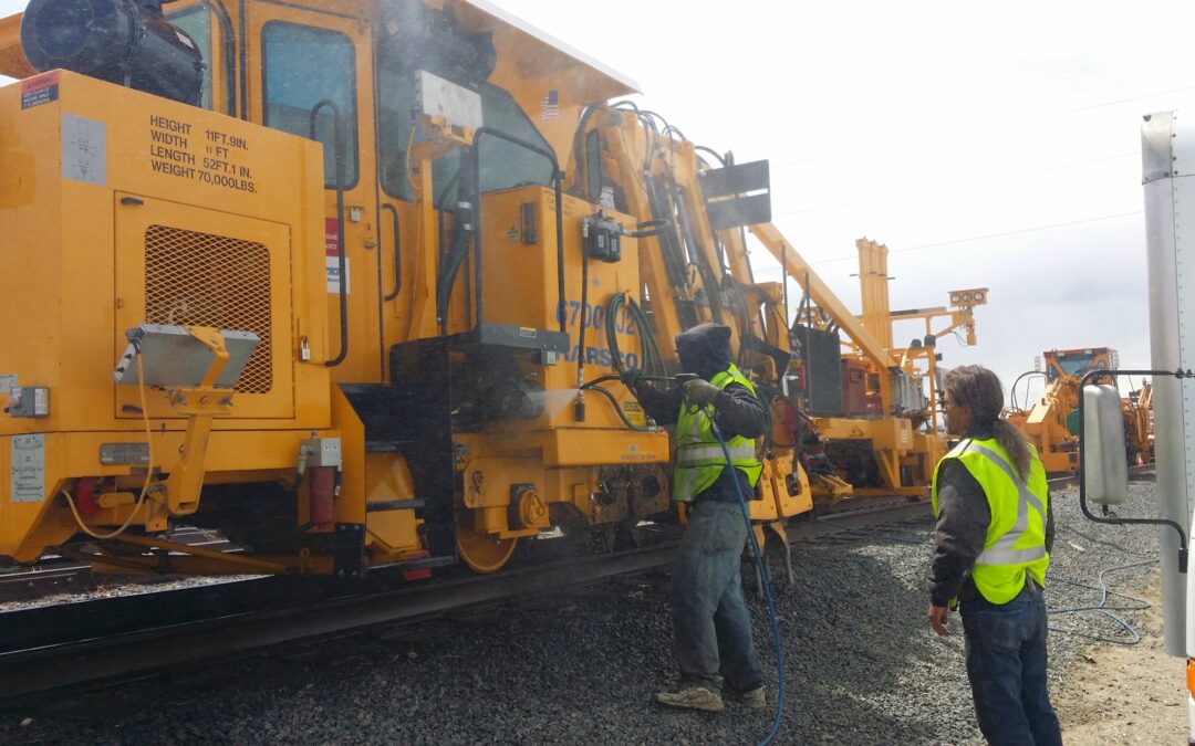 Railroad Equipment Washing In 50mph Winds