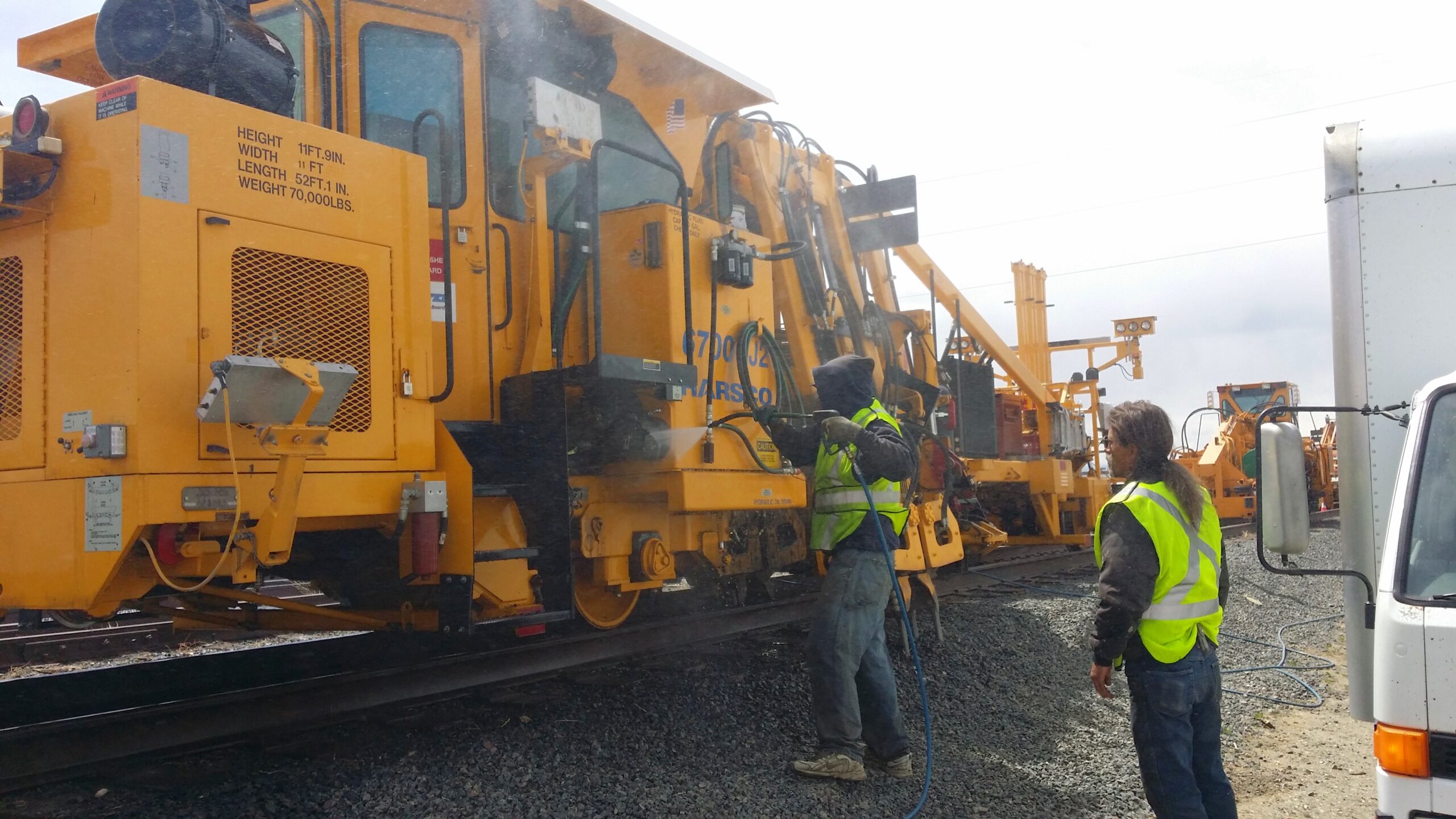 Pressure Washing Railroad Equipment in Denver, Colorado