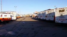 Early Morning Truck Washing For Local Service Companies 06