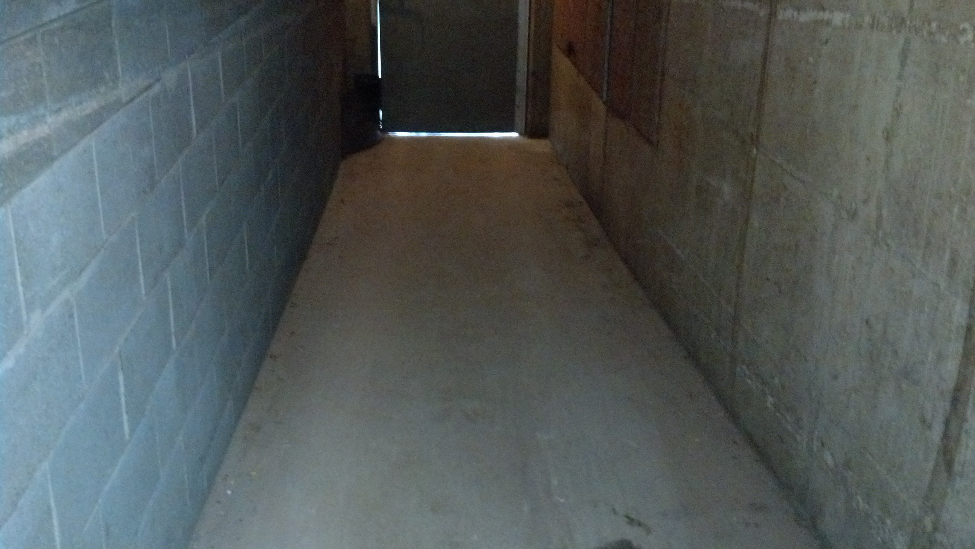 Trash chute after cleaning