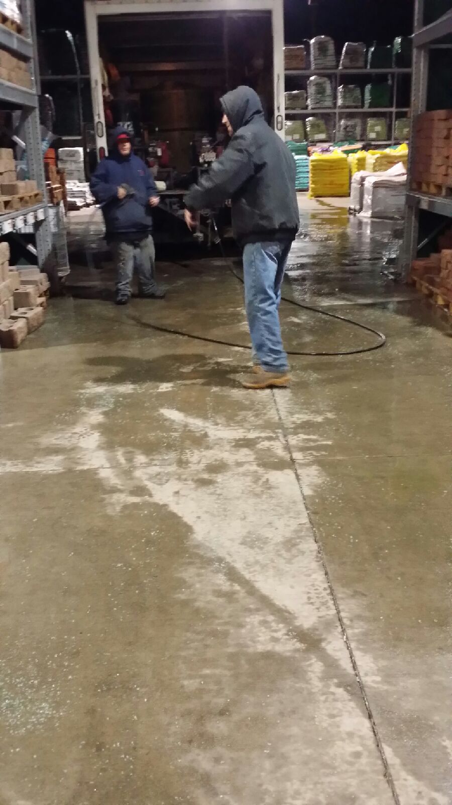 Denver Power Washing A Garden Center In The Winter 08