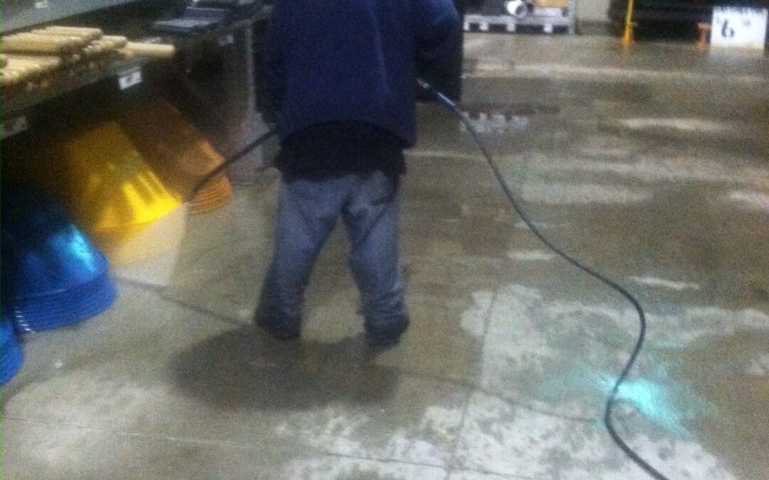 Power Washing A Thornton Garden Center In The Winter