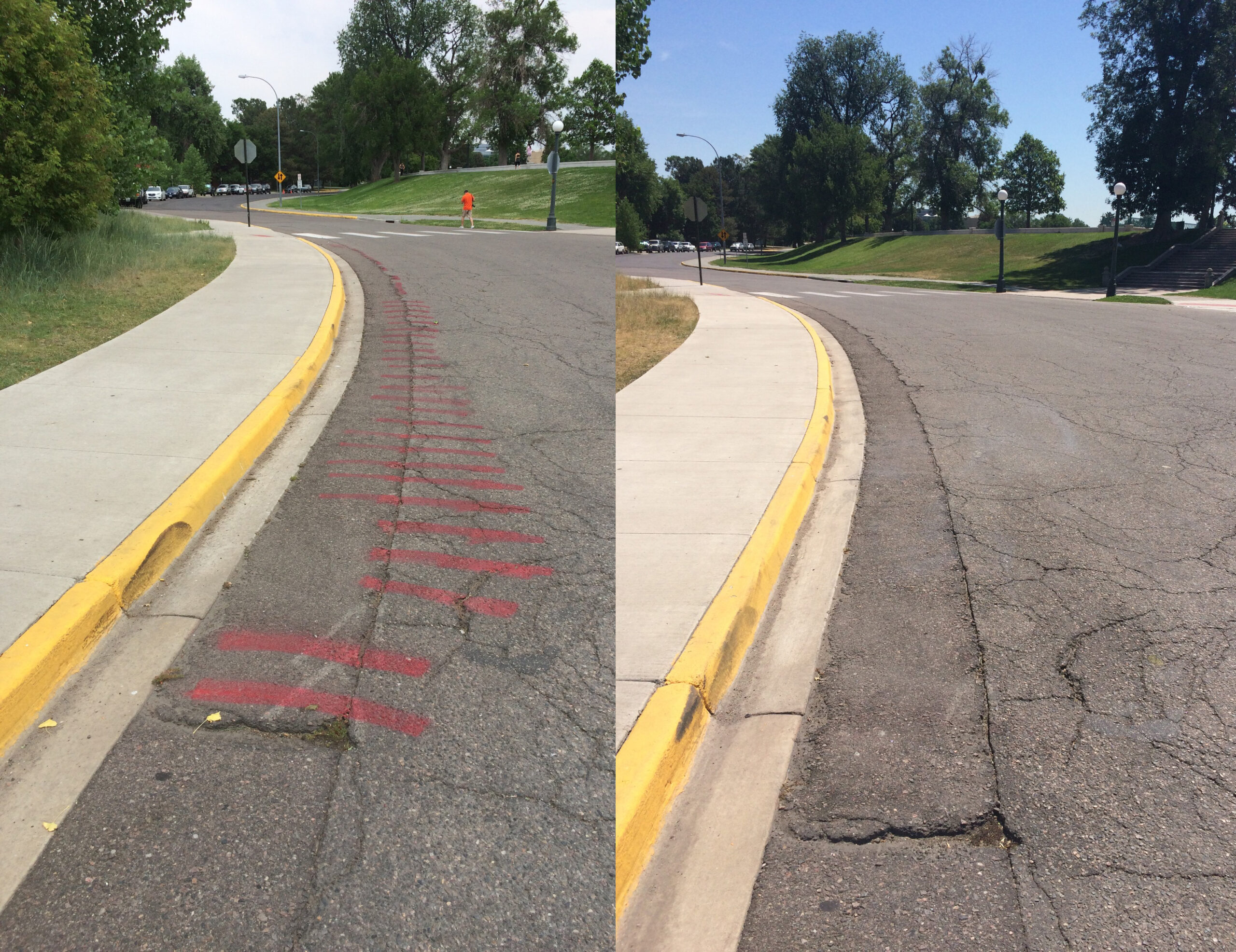 Before and After Photos of Paint Marking Removal in Denver, Colorado