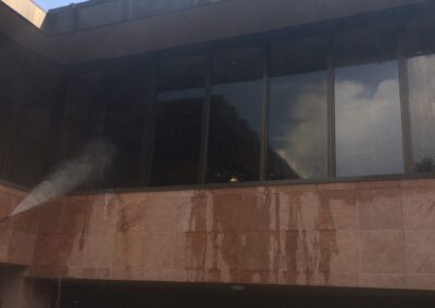 Pressure Washing a bank building in Boulder, Colorado