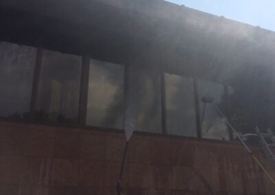 Pressure Washing a bank building in Boulder, Colorado