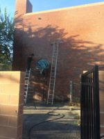 Graffiti Removal On A Denver School Building 03