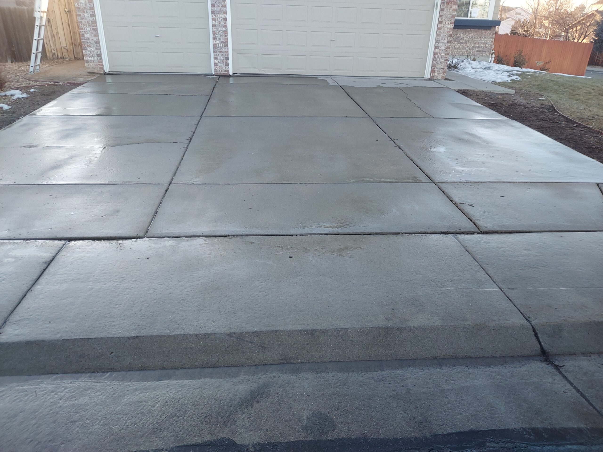 Driveway cleaned up.
