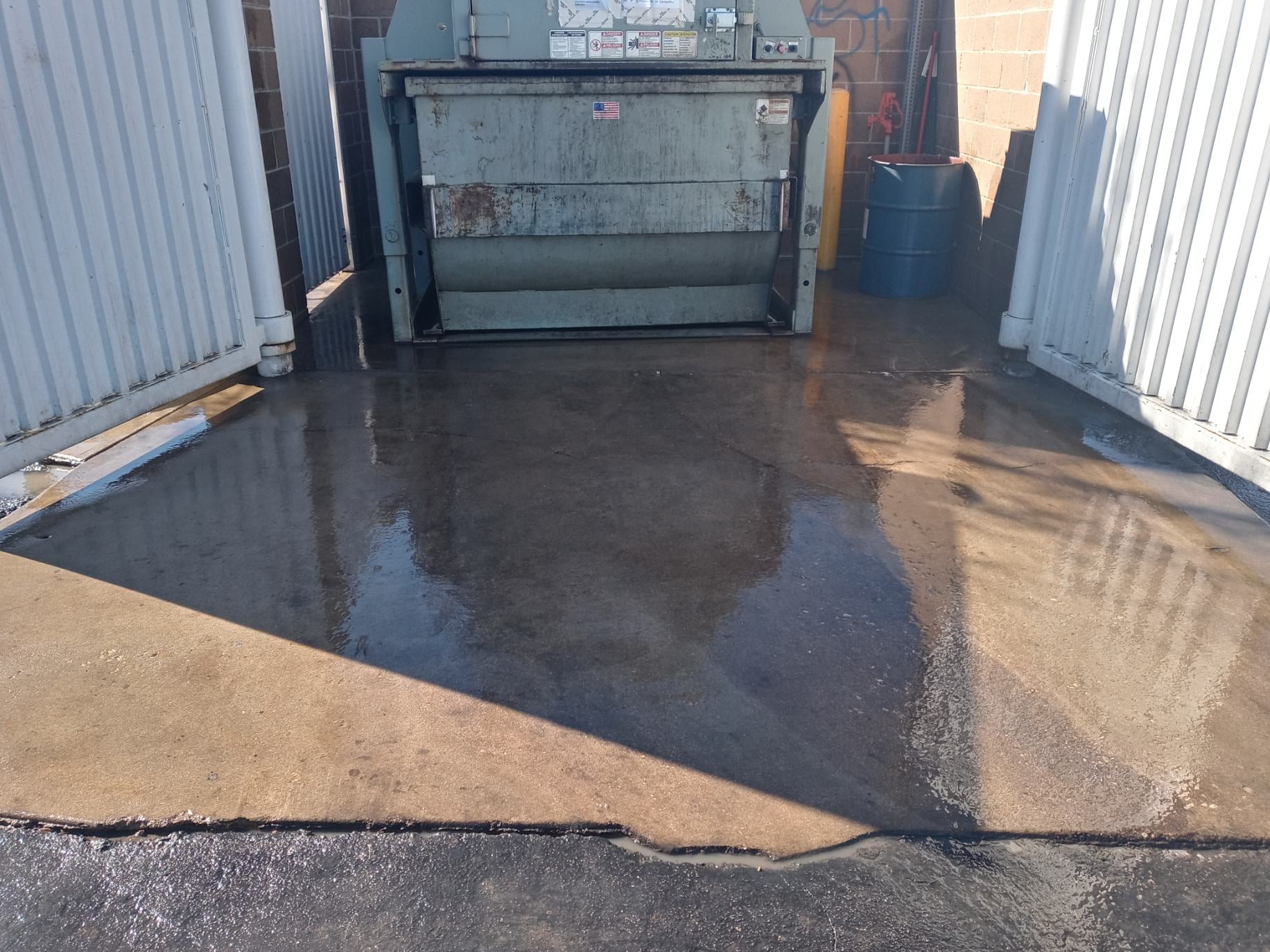 Dumpster Enclosure in Arvada Colorado After Cleaning