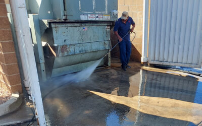 Pressure Washing a Trash Enclosure in Arvada