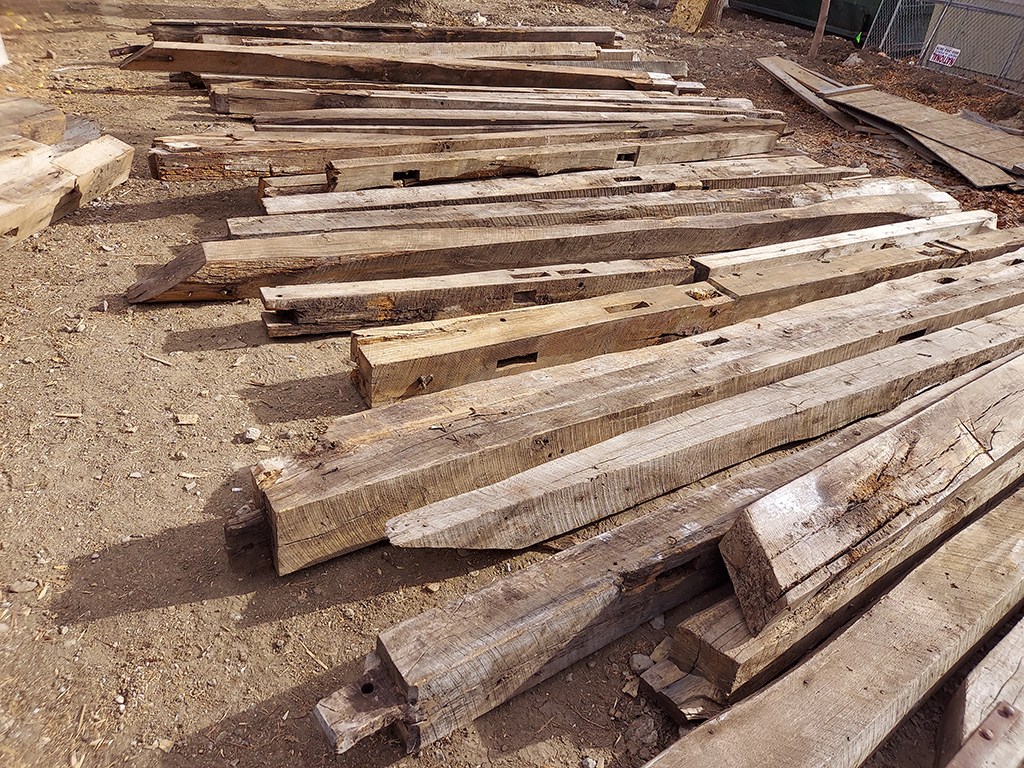 Pressure Washing Old Oak Beams in Lakewood, Colorado