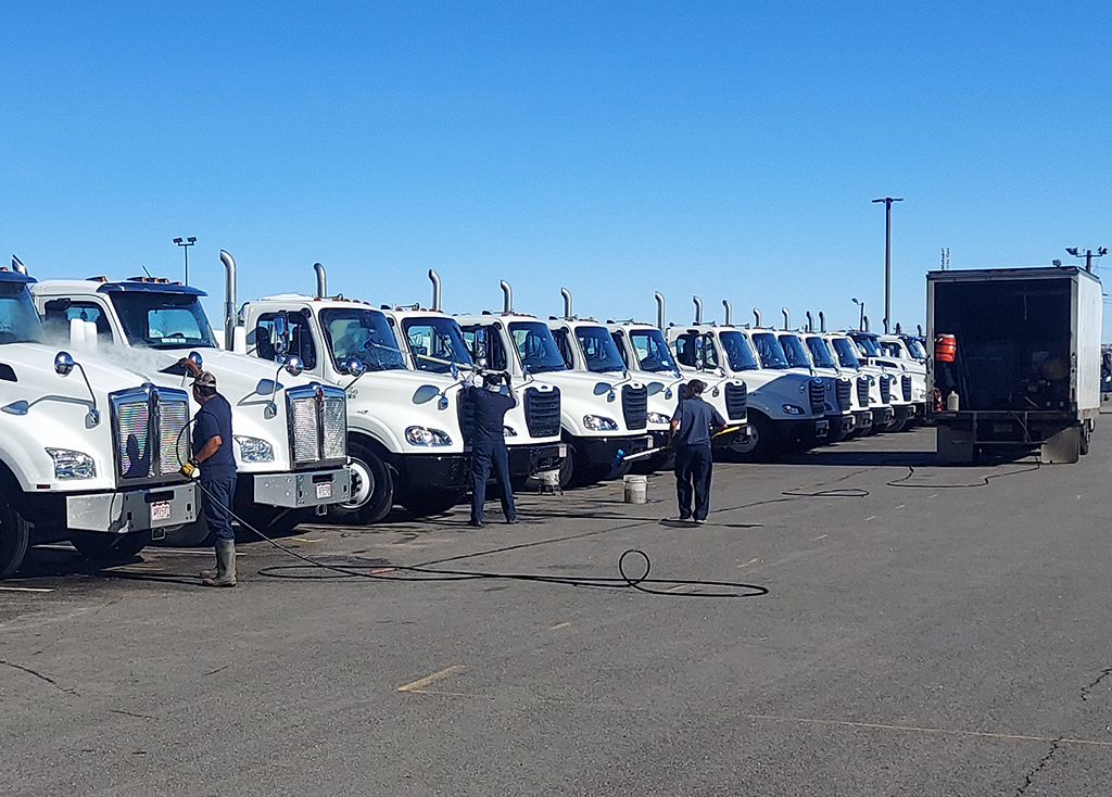 Pressure Washing Trucks in Denver, Colorado after the November 2024 snowstorm