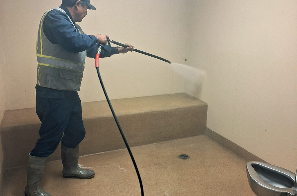 Pressure Washing Police Holding Cells