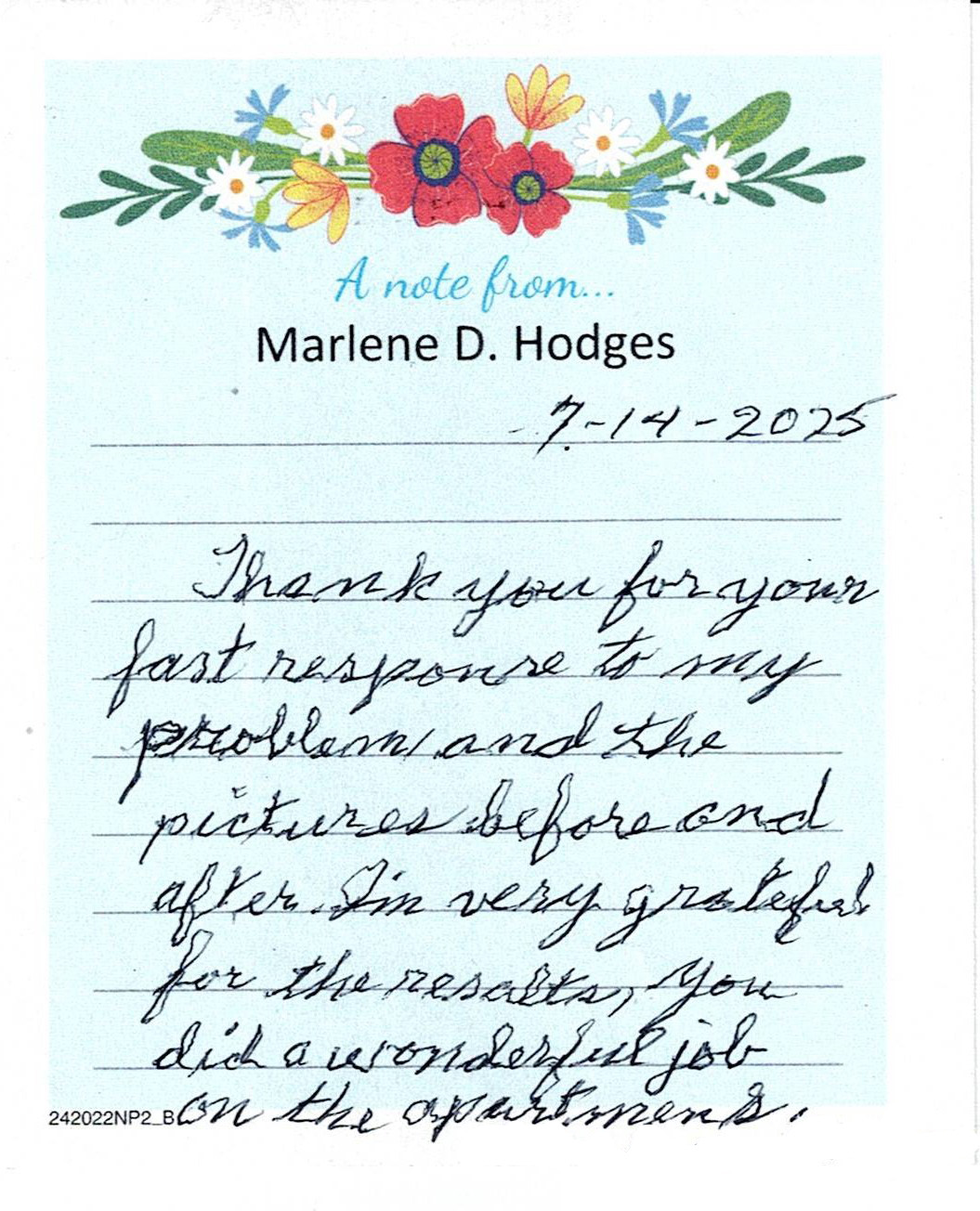 Marlene Hodges Thank You Note